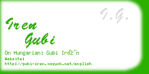 iren gubi business card